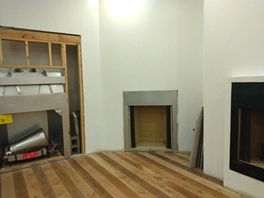 Fireplace woodburner installation