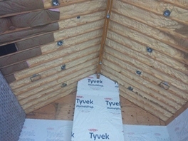 Insulation batts and spray foam