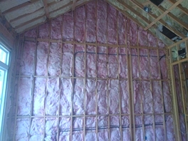 Insulation batts and spray foam