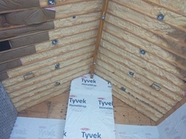 Insulation batts and spray foam