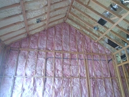 Insulation batts and spray foam