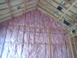 Insulation batts and spray foam