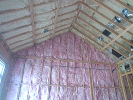 Insulation batts and spray foam