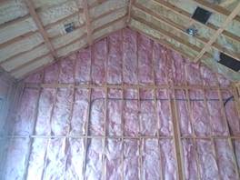 Insulation batts and spray foam