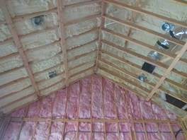 Insulation batts and spray foam