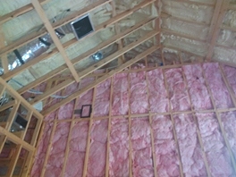 Insulation batts and spray foam