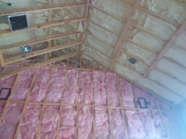 Insulation batts and spray foam