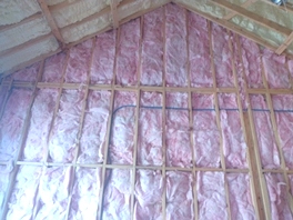 Insulation batts and spray foam