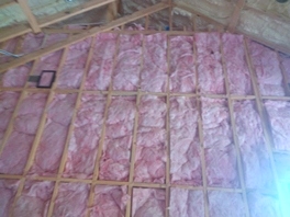 Insulation batts and spray foam