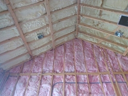 Insulation batts and spray foam