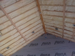 Insulation batts and spray foam