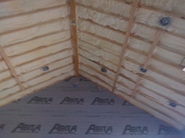 Insulation batts and spray foam