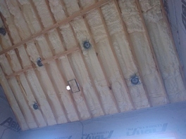 Insulation batts and spray foam