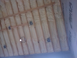 Insulation batts and spray foam