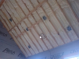 Insulation batts and spray foam