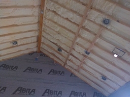 Insulation batts and spray foam