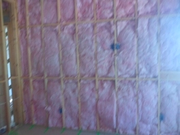 Insulation batts and spray foam