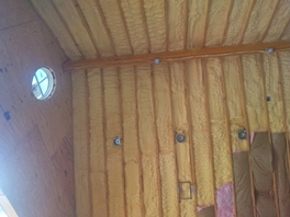 Insulation batts and spray foam