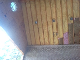 Insulation batts and spray foam