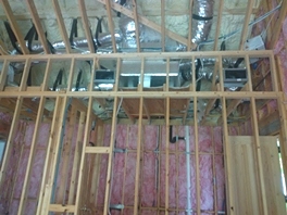 Insulation batts and spray foam